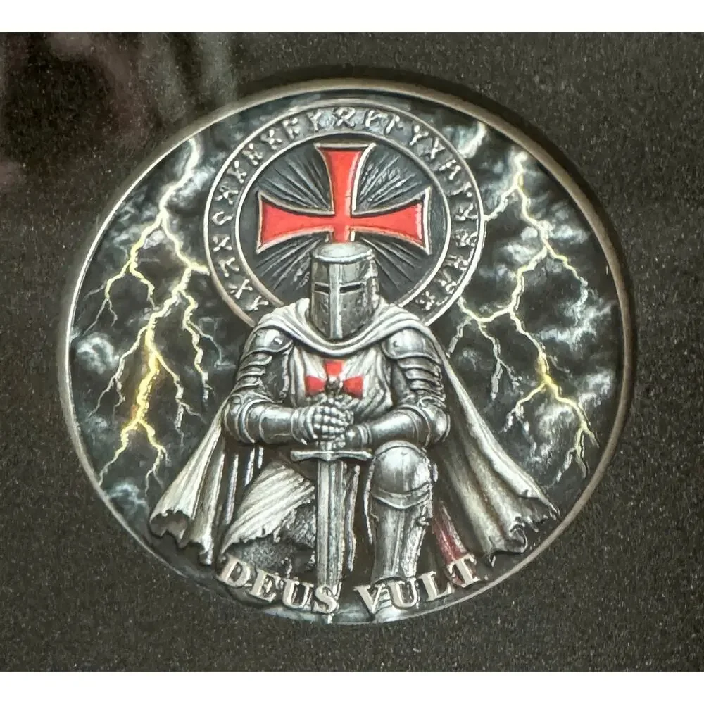 ✨ Handmade Knights Templar Challenge Coin Display Capsule ✨ SAME/NEXT DAY SHIP